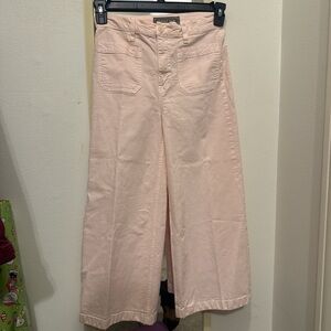 Wide Leg Pastel Pink Jeans
